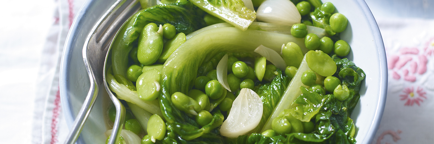 Heston’s Warm lettuce, Peas & Beans Salad