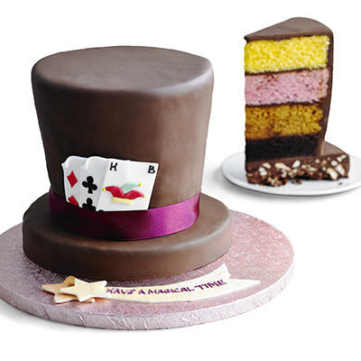how to make a top hat cake